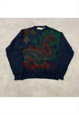 Vintage abstract knitted jumper Men's L