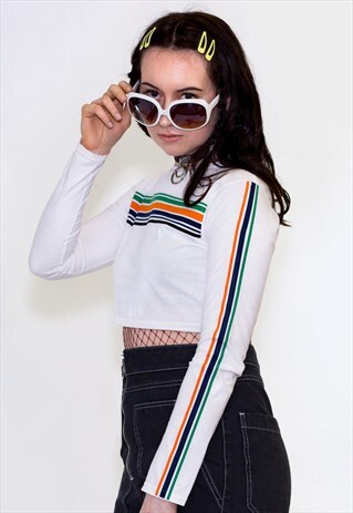 GOOD GIRL GONE BAD LONG SLEEVE CROP TOP