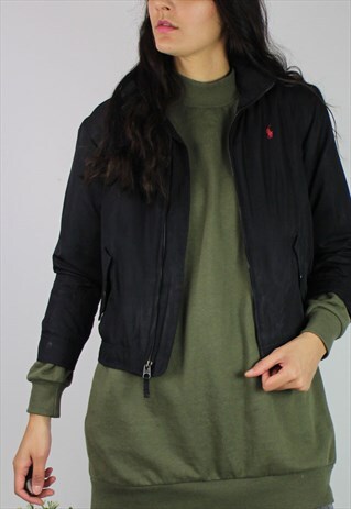 VINTAGE POLO RALPH LAUREN HARRINGTON JACKET W LOGO & FLEECE