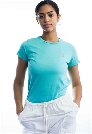 VINTAGE POLO RALPH LAUREN T-SHIRT LOGO 90S M 3.7