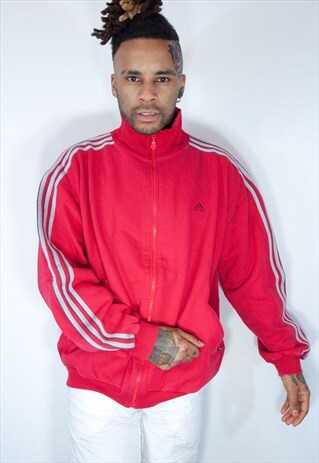 ADIDAS EMBROIDED ZIP SWEATSHIRT