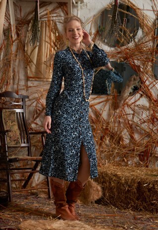 ANDY WOODLAND LONG FLORAL DRESS