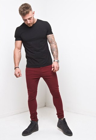 LIQUOR N POKER - HENDRICKS BURGANDY SUPER STRETCH SKINNIES