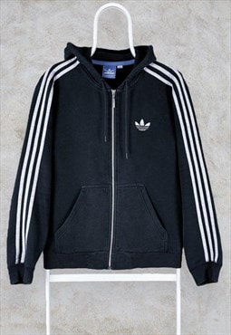 Adidas Originals Black Hoodie Full Zip Firebird Men's Small