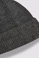 WOOL RIB-KNIT PINK BEANIE HATS FOR MEN