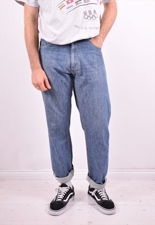 TOMMY HILFIGER MENS VINTAGE JEANS W32 L34 BLUE 90'S