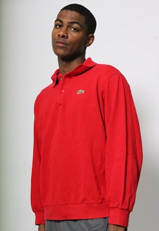 VINTAGE LACOSTE LONG SLEEVED RUGBY POLO SHIRT