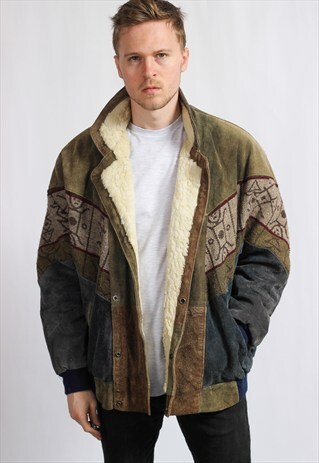 VINTAGE AZTEC FESTIVAL SHERPA JACKET