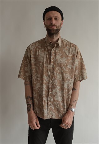 VINTAGE 70S BOHO FESTIVAL SHIRT WITH ELEPHANT PRINT