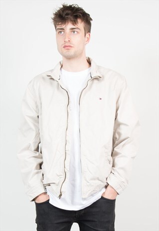 TOMMY HILFIGER CREAM BOMBER JACKET