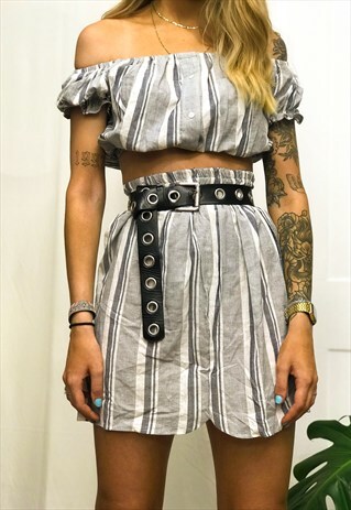REWORKED VINTAGE GREY TWO PIECE SET