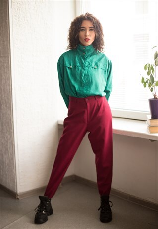 VINTAGE 90'S MAROON BANANA TROUSERS