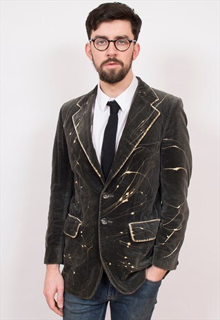 REWORKED BLEACHED VELVET JACKET