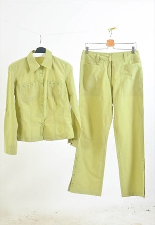 Vintage 00s co-ordinates suit in light green