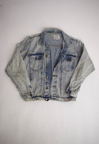 VINTAGE 90S GUESS BLUE DENIM STONEWASH JACKET