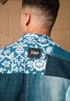 PATCHWORK JACKET IN REWORKED DENIM AND FLORAL PRINT