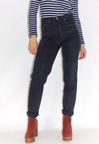 VINTAGE HIGH WAIST 501 BLACK LEVI JEANS