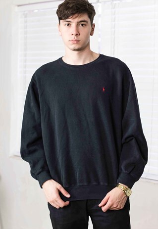 VINTAGE RALPH LAUREN SWEATSHIRT LOGO 90S L 19.0
