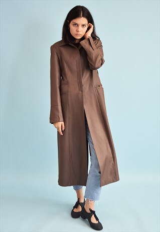 90'S RETRO CLASSY MINIMALIST TRENCH MAC COAT
