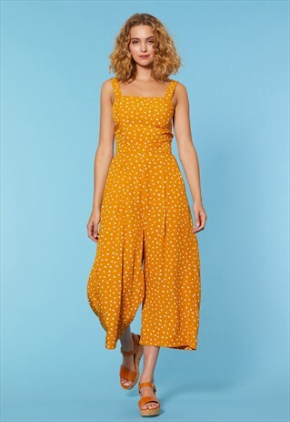 PRINCESS HIGHWAY YELLOW CUT OUT BACK TIE JUMPSUIT