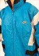 VINTAGE 90S NIKE BLUE ZIP UP SPORTS TRACK JACKET WINDBREAKER