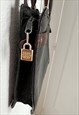 LOEWE VINTAGE BLACK LEATHER BAG.