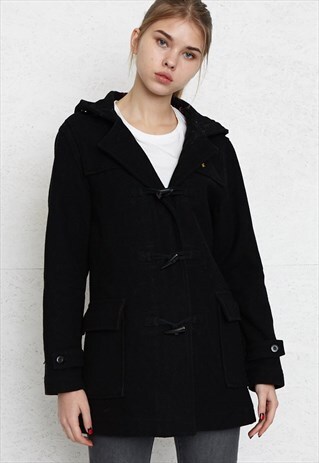 VINTAGE BLACK LYLE&SCOTT WOOL COAT