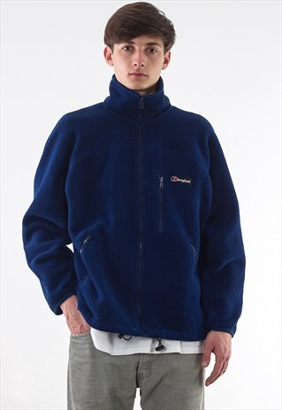 VINTAGE BERGHAUS FULL ZIP JACKET 90S BLUE