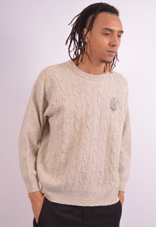VINTAGE TRUSSARDI JUMPER SWEATER BEIGE
