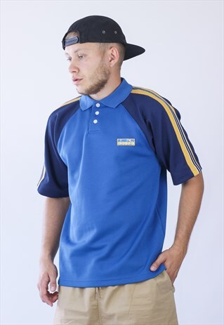 VINTAGE MENS DIADORA POLO SHIRT JERSEY TOP