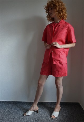 LINEN PANT SUIT 3 PIECE SET S/M