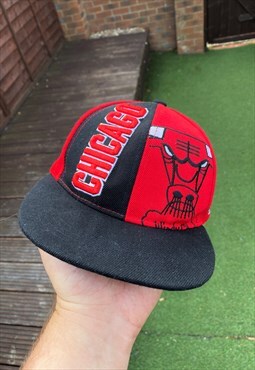 Vintage Chicago bulls 1990s red black SnapBack cap 