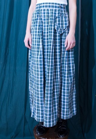 DOROTHY HIGH WAISTED LONG BLUE MAXI SKIRT