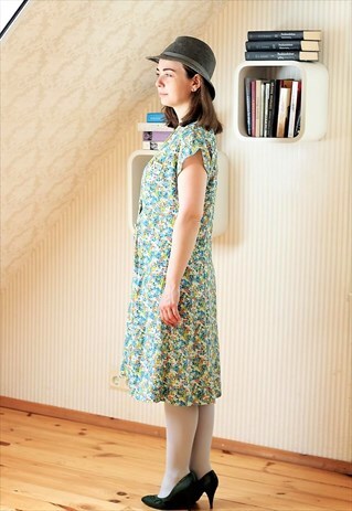 BRIGHT DITSY VINTAGE DRESS