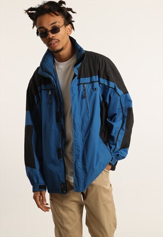 VINTAGE CHAMPION EMBROIDERED WATERPROOF FESTIVAL JACKET