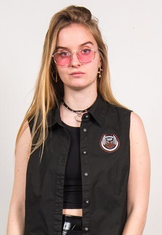 HARLEY-DAVIDSON VINTAGE 90'S BLACK SLEEVELESS SHIRT