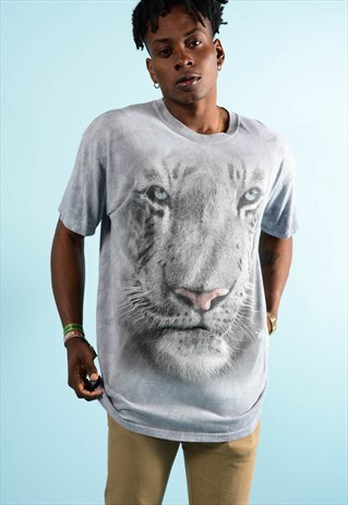 VINTAGE TIGER PRINT GRAPHIC T-SHIRT