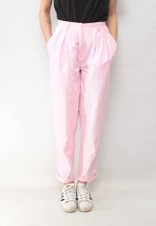 VINTAGE 80' AMAZING BEAUTIFUL CUTE PASTEL PINK TROUSERS