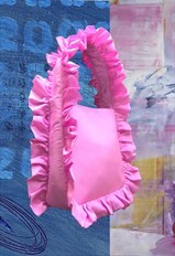 Bubblegum Pink Debabevoir Ruffle Bag