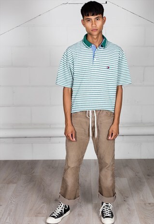 VINTAGE TOMMY HILFIGER STRIPES UNISEX POLO SHIRT