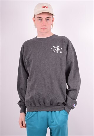 CHAMPION MENS VINTAGE SWEATSHIRT JUMPER MEDIUM GREY 90'S