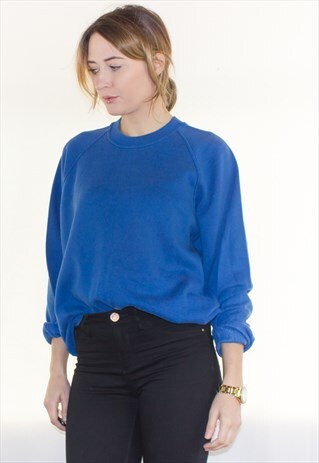 VINTAGE 80'S SLOUCHY BLU ESWEATSHIRT