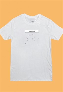 Constellation t-shirt aquarius white