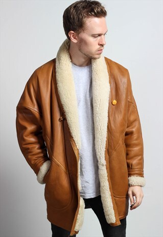 VINTAGE LEATHER SHEARLING JACKET