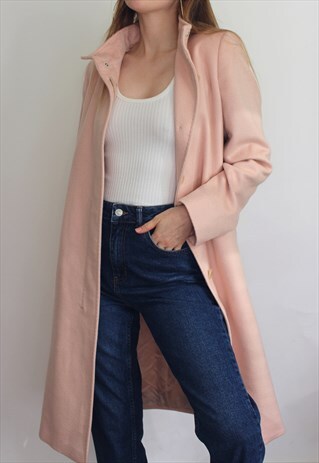 MAX MARA STUDIO PINK WOOL COAT
