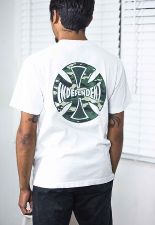 VINTAGE INDEPENDENT SKATEBOARD T-SHIRT LOGO 90S M 7