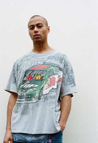 REWORKED VINTAGE NASCAR T-SHIRT WITH FRUITY CHARACTERS