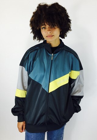 VINTAGE ADIDAS 80S EMBROIDERED TRACK JACKET