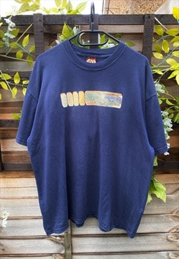 Vintage Star Wars 1990s Blue podracing tshirt XL 