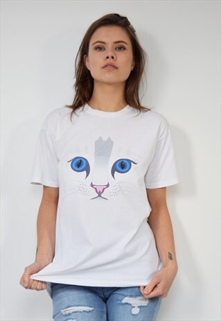 WHITE T-SHIRT 'LITTLE KITTY'